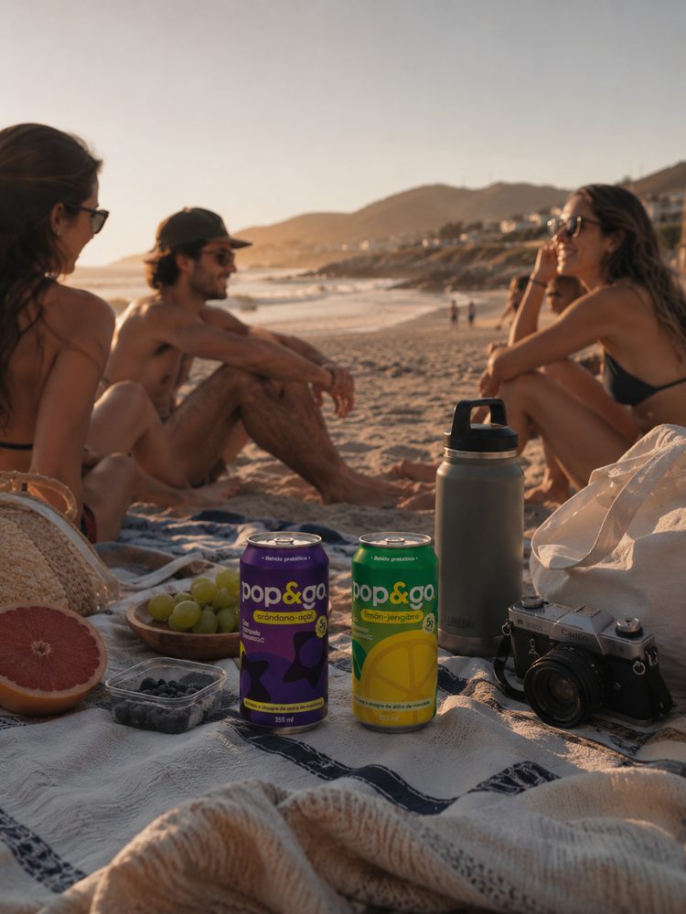 Grupo con Pop&Go a la hora dorada