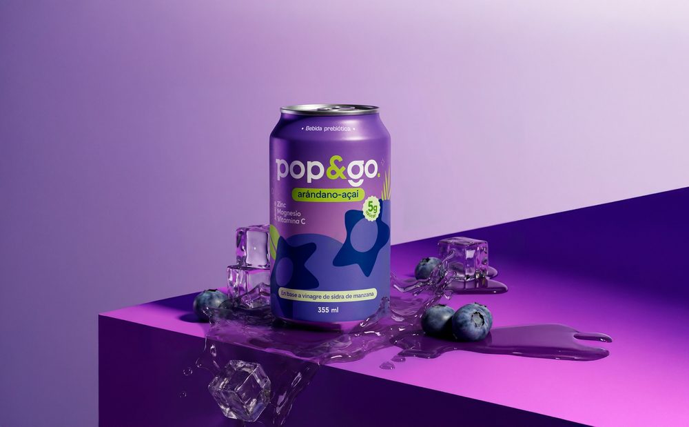 Lata Pop&Go Arándano-Açaí con hielo