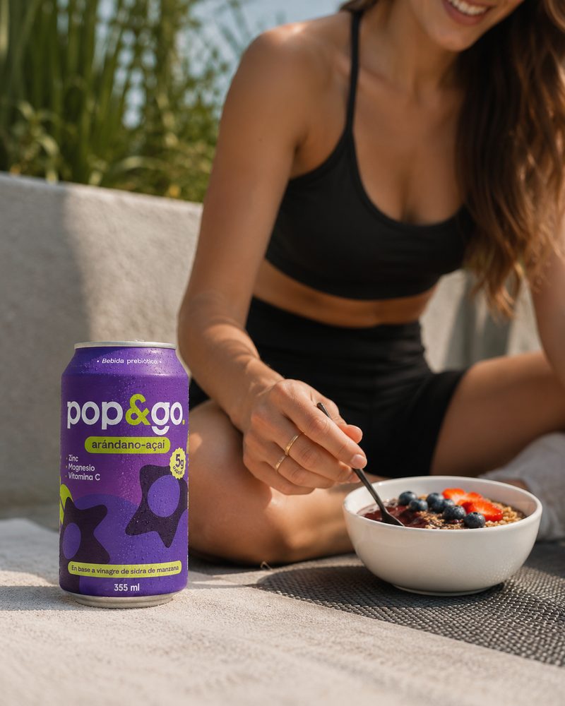 Momento de bienestar con Pop&Go Arándano-Açaí